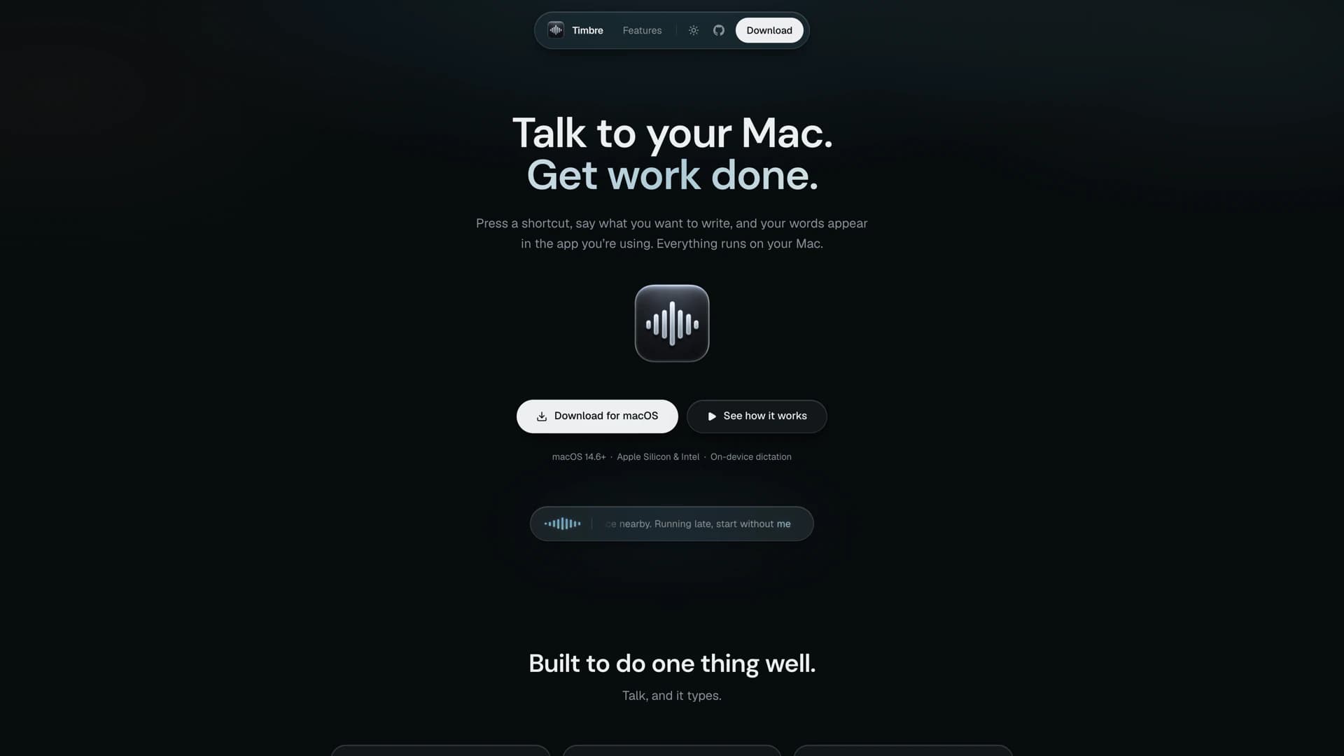 Timbre project screenshot